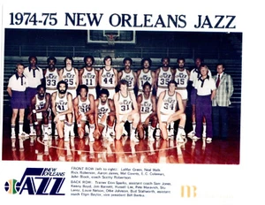 1974 1975 NEW ORLEANS JAZZ PETE MAVICH NBA ABA 8X10 TEAMFOTO BASKETBALL - Bild 1 von 1