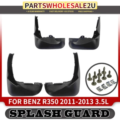 Protector contra salpicaduras 4 guardabarros para Mercedes-Benz R350 2011 2012-2014 2015 2016 vagón Foto 1 de 4