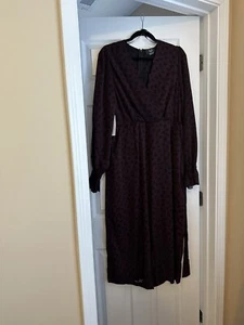 AX Paris / jumpsuits for women medium new wide Leg Burgundy And Black - Picture 1 of 1