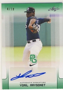 YOMIL MAYSONET 2017 Leaf Perfect Game PG National Showcase Green AUTO /10 REDS - Picture 1 of 1