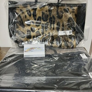 H&M A/W 2024 Large Shopper Beige/Leopard print Black Shoulder bag 2 Colors New - Picture 1 of 19