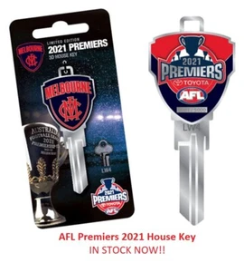 Melbourne DEMONS 2021 AFL Premiers House Key Blank - LW4 -Collectable - IN STOCK - Picture 1 of 4