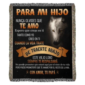 Regalo Para Hijo De Papá Frazada Manta Tejido 100% Algodón Navidad Cumpleaños - Imagen 1 de 4