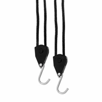 GROW TOOLS Cricchetti Corda Appendiabiti Leggero Coltivazione Idroponica Yoyos 65kg Confezione da 2 Filtro Regolabile