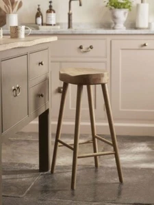 COX & COX Weathered Oak Counter Stool - Natural - Almost Brand New - RRP £225.00 - Picture 1 of 7