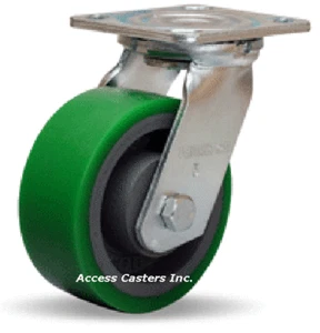 S-525-DB 5 x 2 Hamilton Medium Duty Swivel Plate Caster, Poly on Cast Iron Wheel - Imagen 1 de 2
