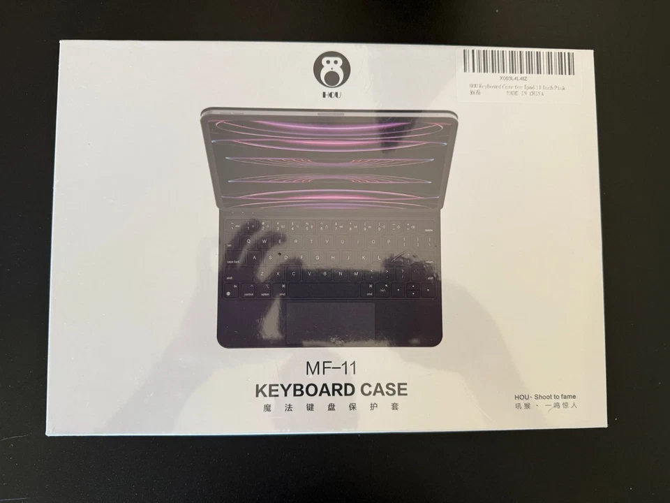 Funda con teclado HOU MF-11 para Apple iPad Pro (11 pulgadas), rosa coral Foto 1 de 1