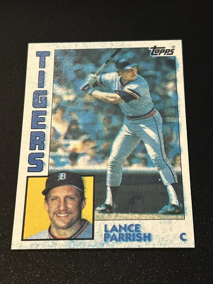 1984 Topps Lance Parrish ERROR PRINT BLEED CARD #640 - Image 1 of 2