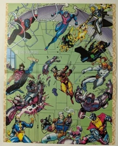 Danger Room Grid X-Men Trading Cards Comic Poster Art Pin-Up Original Jim Lee - Picture 1 of 1