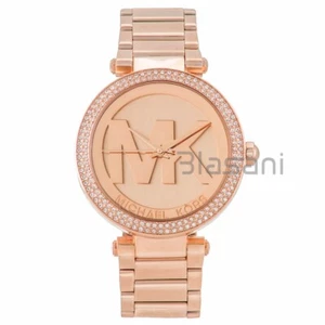 Michael Kors Original MK5865 Women's Parker Rose Gold Crystal Watch 36mm - Picture 1 of 6