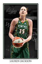 Lauren Jackson signed 12x18 inch photograph poster 3x WNBA MVP - Hall of Famer