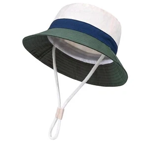 MultiColor Sun Hat Baby 0-6 Months Infant Toddler Boy Summer Bucket Cap Chin NEW - Picture 1 of 4