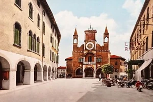 Cartolina - Pordenone - Piazza del Municipio - 1960 ca. - Imagen 1 de 1