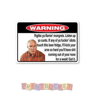 Alf kick your arse funny beer fridge sticker 150mm quality waterproof vinyl - Picture 1 of 1