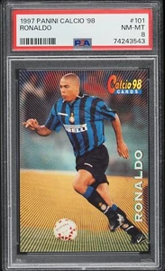 1997 PANINI CALCIO '98 RONALDO #101 PSA 8 NM-MT - Imagen 1 de 2
