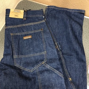 Patagonia Jeans Mens Blue Denim Steel Forge Dyneema Double Knee 33x32 Work play - Picture 1 of 17