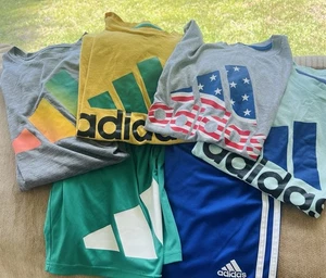 Lot Of 6 Boys Adidas Shorts & Shirts, Size Medium (8/10), Mix & Match - Picture 1 of 15