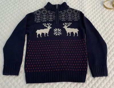 Suéter Pullover Algodón Gymboree Niñas Niños Unisex Talla 5-6 Talla Pequeña Azul Foto 1 de 4