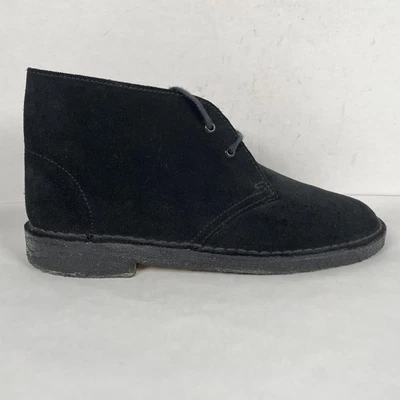 Clarks Desert Botas Mujer Talla 9.5 Negro Gamuza Original Zapatos Chukka Suela Crepé Foto 1 de 4