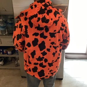 Vintage GameHide Neon Orange Camo Winter Hunting Coat Jacket Size XL - Picture 1 of 8