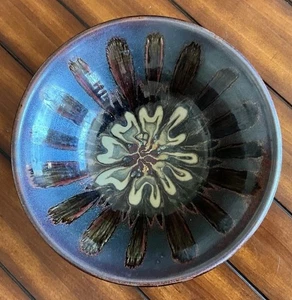 Vintage 90s MATHEW PATTON STUDIO POTTERY MULTICOLOR PLATTER BOWL - Bild 1 von 3