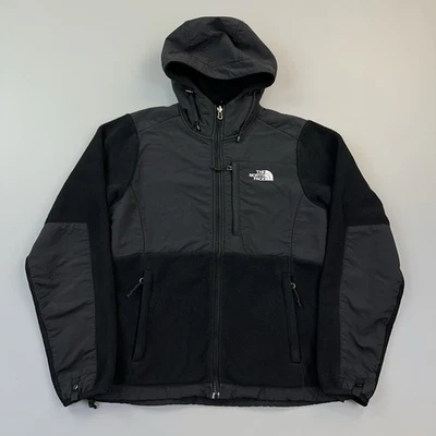 Chaqueta para mujer The North Face Denali pequeña negra con capucha polar Polartec Gorpcore Foto 1 de 4