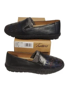 Trotters Womens REMI Leather Fashion Slip-On Loafers Shoes Black Size 7.5 US NEW - Picture 1 of 10