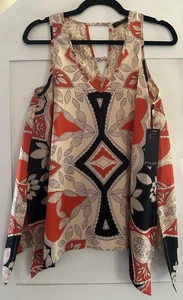 FYLO Multi Color Boho Sleeveless Oversized Shirt Tank Top Size S - Picture 1 of 4