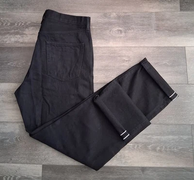 Pantalones de mezclilla negros con ribete original Gap botones rectos para hombre talla 30x30 Foto 1 de 4