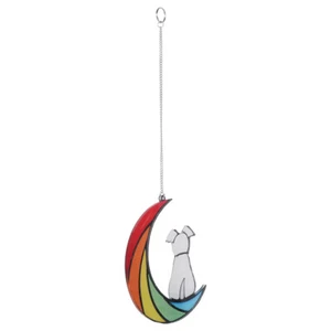 Acrylic Window Hanging Moon Dog Suncatcher Pendant Ornament for Home - Picture 1 of 10