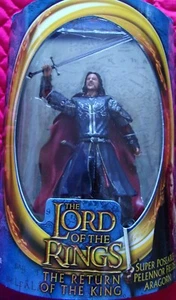2003 LOTR * SUPER POSEABLE PELENNOR FIELDS ARAGORN * ~TOY BIZ~ - Picture 1 of 4