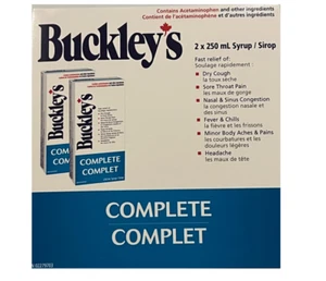 BUCKLEY'S Complete Cough Cold & and Flu Syrup 250ml x2 500ml CANADIAN - Picture 1 of 1