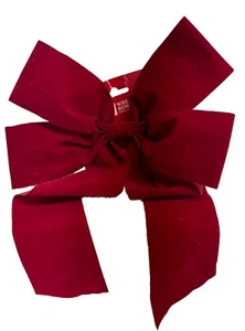Holiday Time Christmas Red Velvet Wreath Bow. - Picture 1 of 3