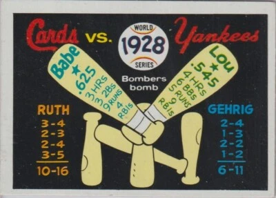 1970 FLEER LAUGHLIN WORLD SERIES BLUE BACKS #25 1928 CARDS vs YANKEES - Image 1 of 2