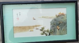 Shell carving art-Landscape 贝雕艺术-山水 t6 - Imagen 1 de 5