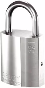 Abloy Sentry PL321/20B Brass Padlock w/ 2 Keys, Chrome Finish - Picture 1 of 1