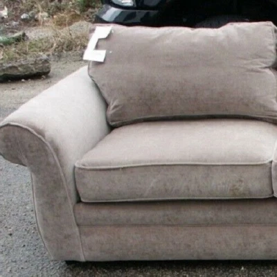 Sofá básico Pottery Barn seccional SILLÓN IZQUIERDO terciopelo peltre SOLO FUNDA ANTIDESLIZANTE Foto 1 de 4