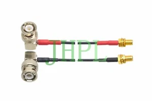Cable Dual BNC RA to SMA Jack Equivalent Fr Ultrasonic NDT TOFD GE TR transducer - Picture 1 of 6