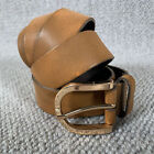 Leather Belt 44 110 Brown Solid Germany C&A Vintage 6065
