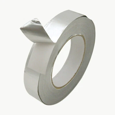 JVCC AF20 Aluminum Foil Tape [2 mil Linered]: 1 in. x 50 yds. (Silver)