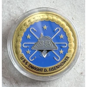 US NAVY - USS DWIGHT D. EISENHOWER - CVN-69 Challenge Coin - Picture 1 of 2