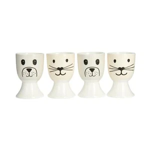 KitchenCraft Cat & Dog Egg Cups - Set of 4 - Picture 1 of 2