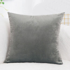 Throw Pillow Covers Set of 2 Sofa Decor Velvet Cushion Cases 3 Sizes 36 Colors!