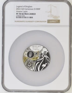 ARSENE LUPIN Legendary Burglar 1 Oz Silver Coin Cameroon 2023 NGC PF70 - Picture 1 of 2