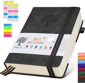 A5 Lined Journal Notebook - 365 Page Leather Journals for Writing Women & Men,Ha - Picture 1 of 12