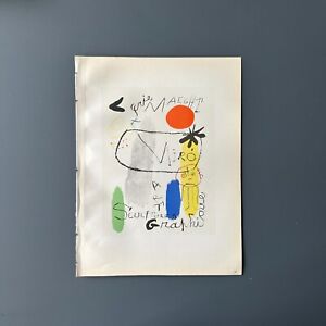 Original Joan Miro – Art Graphique – 1950 Exhibition Lithograph Poster