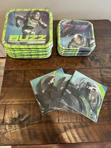 Disney Pixar Buzz Lightyear Party Supplies Napkins Plates Lot New - Picture 1 of 6