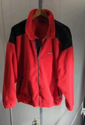 Chaqueta atlética polar Marmot XL/XXL roja/negra bolsillo cremallera completa EE. UU. Foto 1 de 4