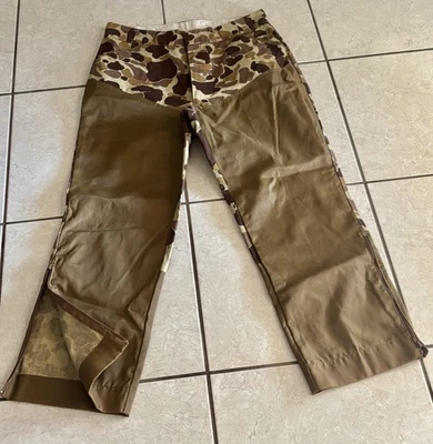 Vtg. Game Winner Duck Camo Hunting Pants | Brush Pants | Zip Ankle Size 38 - Image 1 of 4
