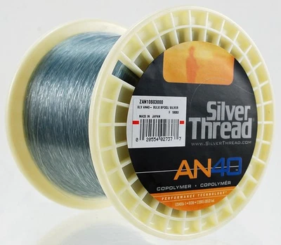 SILVER THREAD AN40 BULK COPOLYMER LINE 3000YD ZAN10S03000 SILVER 10LB BM1451 - Image 1 of 2